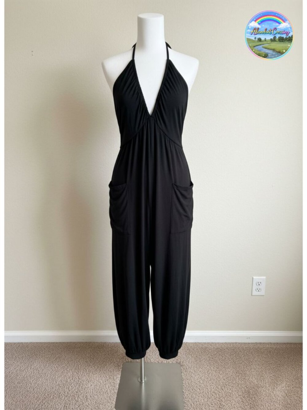 CUPSHE Women's Maxi Jumpsuit Halter Neck Sleeveless Beach Resort Wear